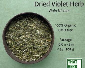 Dried Violet Herb [Viola tricolor]  | Best Quality | 100% Organic, GMO-free | Package (0,5oz to 2lb) (28-907 g)