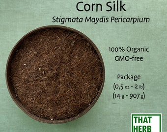 Corn Silk Stigmata (Maydis Pericarpium) | Best Quality | 100% Organic | Dried Corn Silk | Herbal Tea | Sustainably Sourced | Non-GMO