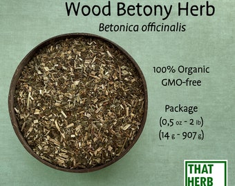 Wood Betony Herb (Betonica officinalis) | Best Quality | 100% Organic | Dried Herb | Herbal Tea | Wild-Crafted | Sustainably Sourced | NoGMO
