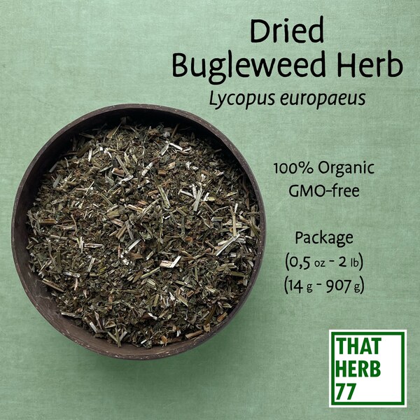 Dried Bugleweed Herb (Lycopus europaeus) | Best Quality | 100% Organic | Dried Natural Herb | Herbal Tea | Sustainably Sourced | Non-GMO