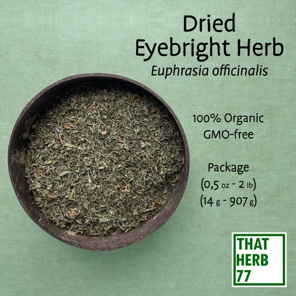 Dried Eyebright Herb (Euphrasia officinalis) | Best Quality | 100% Organic | Natural herb | Herbal Tea | Sustainably Sourced | Non-GMO