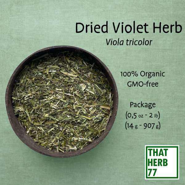 Dried Violet Herb (Viola tricolor) | Best Quality | 100% Organic | Dried Herb | | Natural herb | Herbal Tea | Sustainably Sourced | Non-GMO