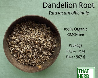 Dandelion Root [Taraxacum officinale] | Best quality | 100% Organic, GMO-free | Package 0,5oz to 2lb) (14-907 g)