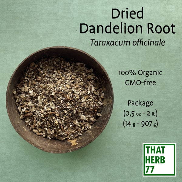 Dandelion Root [Taraxacum officinale] | Best quality | 100% Organic, GMO-free | Package 0,5oz to 2lb) (14-907 g)