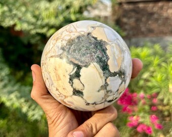 68 MM キングコブラ ジャスパー スフィア – 研磨された球状水晶玉 