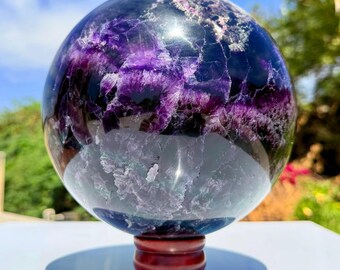 Multi Fluorite Crystal Sphere: Metaphysical Healing Stone