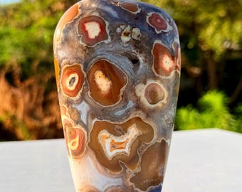 Polished Cobra Jasper Freeform Stone | Natural Brown Healing Decor Collector Piece