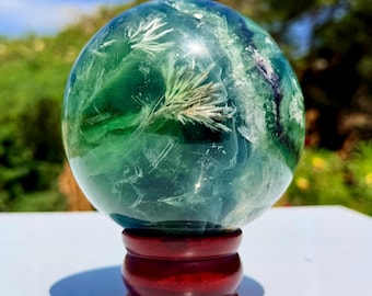 Multi Fluorite Crystal Sphere: Metaphysical Healing Stone