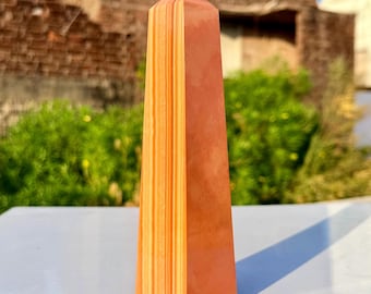 Wave Jasper Tower | Ocean Style Crystal Point, Polished Gemstone Wand