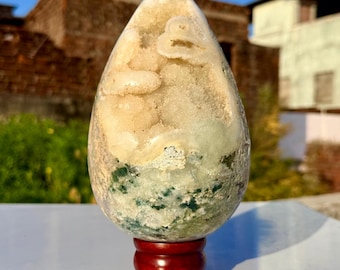 Fancy Jasper Druzy Egg - Channel Positive Energy for Meditation