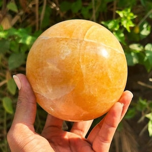 Large Golden Quartz 100 M M-Sphere for Healing Vibes | Energy Booster Crystal Ball