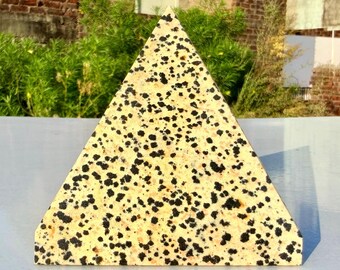 Dalmatian Jasper Pyramid: Healing Chakra Crystal