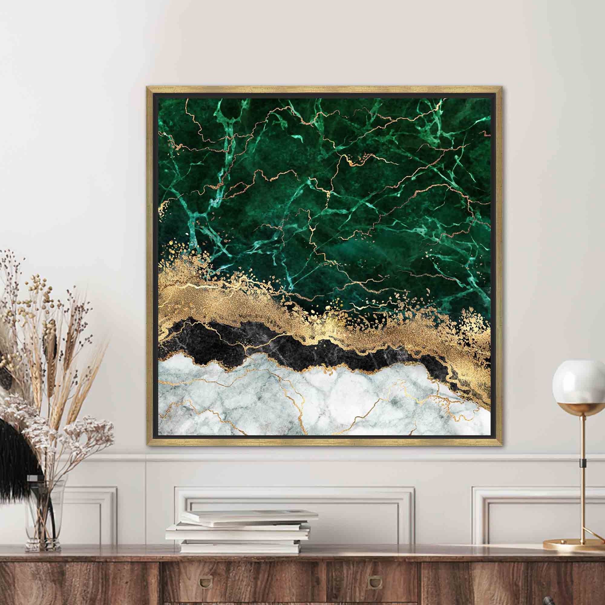 Green Marble Glass Print, Tempered Glass Wall Art, Marble Wall Art, Green  Gold Marble Art , Canvas Wall Art, Gold Marble Canvas Art, Canvas, - Etsy  Denmark | Poster