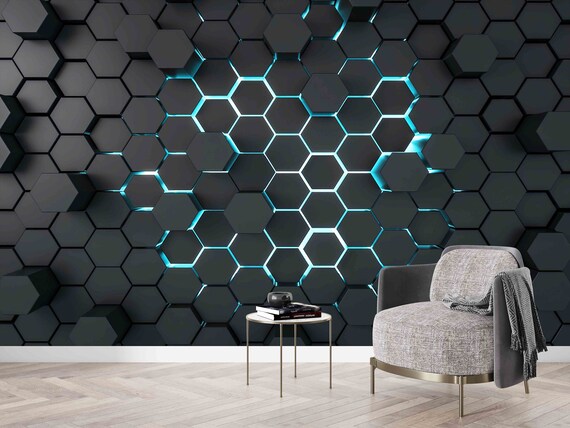 Set décoration murale Silhouette Hexagon Securit