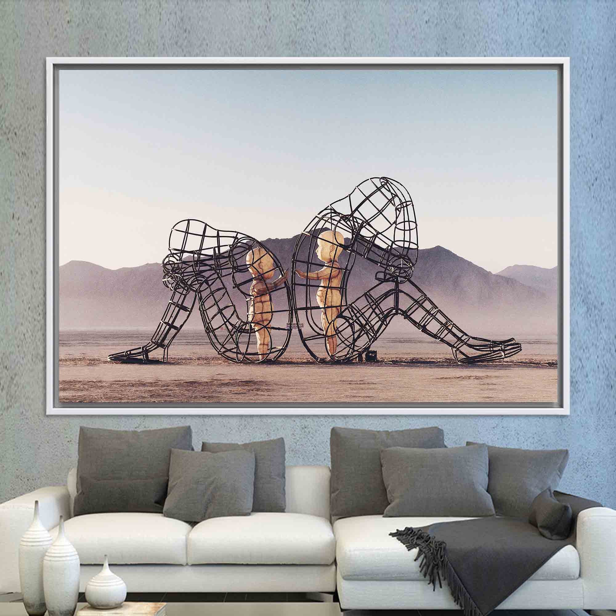 Wall Art, Two People Turning Their Backs on Each Other at Burning Man,  Canvas, Valentines Gift, Glass Wall Art, Black Framed Wall Art, - Etsy  Israel