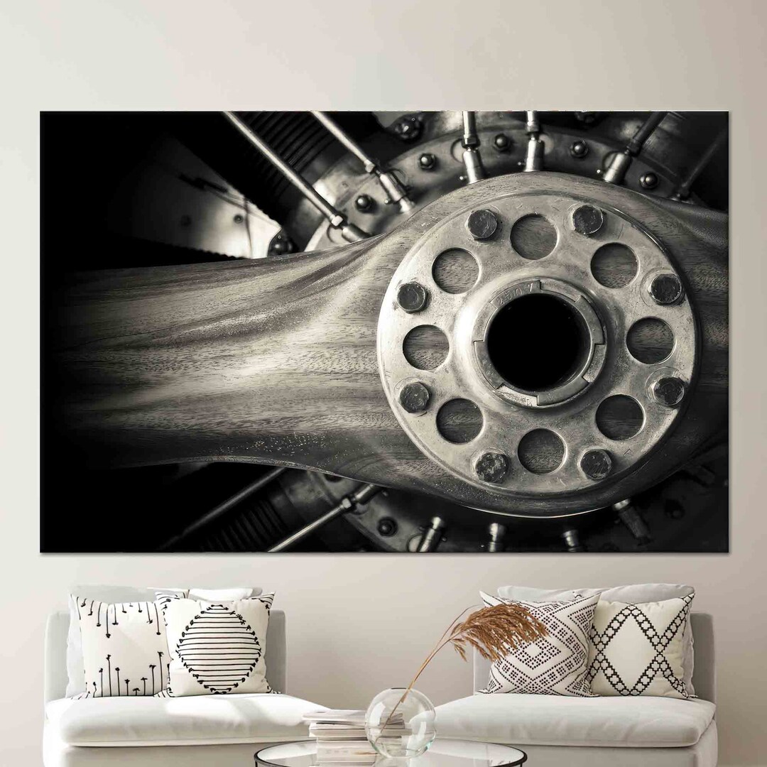 Airplane Propeller Art Aircraft Wall Decor Modern Artwork Etsy