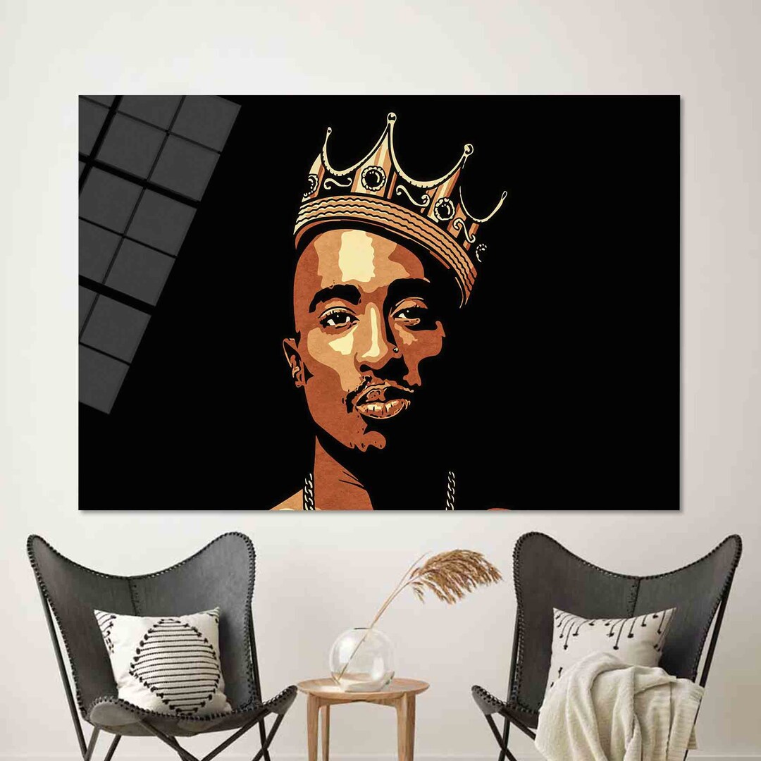 Rapper Poster Hip Hop Wall Decor Tempered Glass Wall Art Etsy