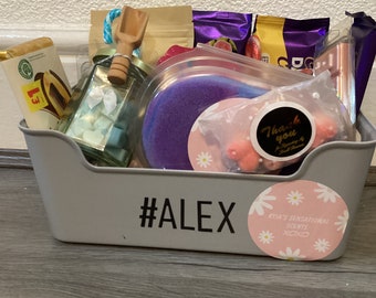 Self care personalised wax melt hamper