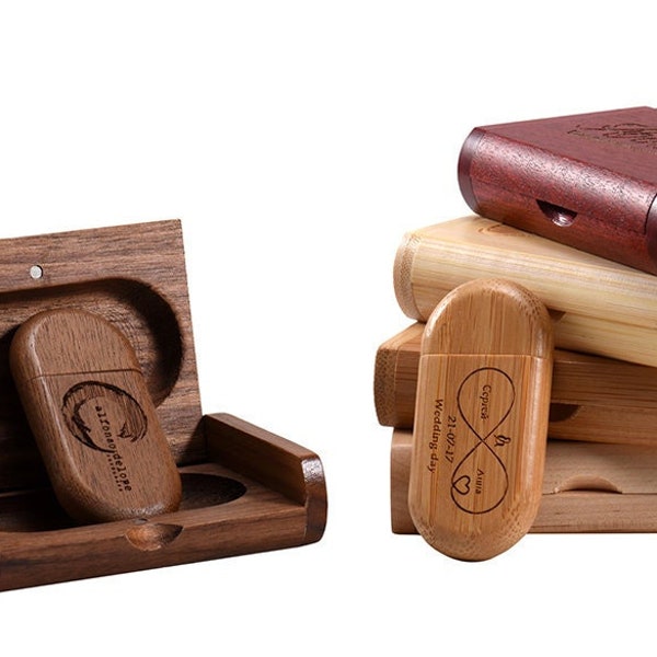 Echt Holz USB Stick Personalisiert, Gravur, Fotografie, Hochzeit Geschenk, Geschenk Idee, Weihnachten, Geburtstag, Geschenk für Sie Ihn,