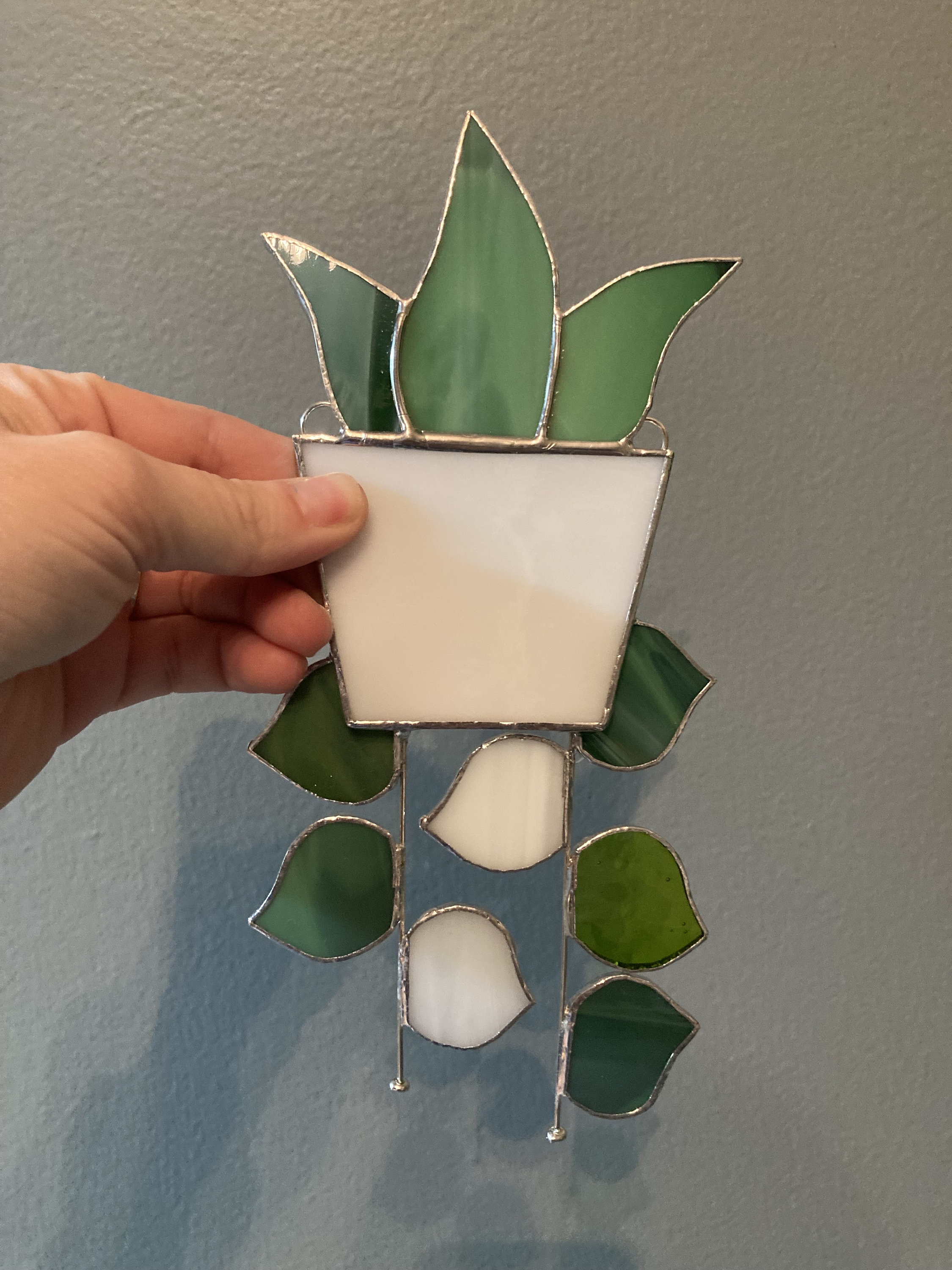 Hanging Succulent Planter Stained Glass Suncatcher Gift for Etsy