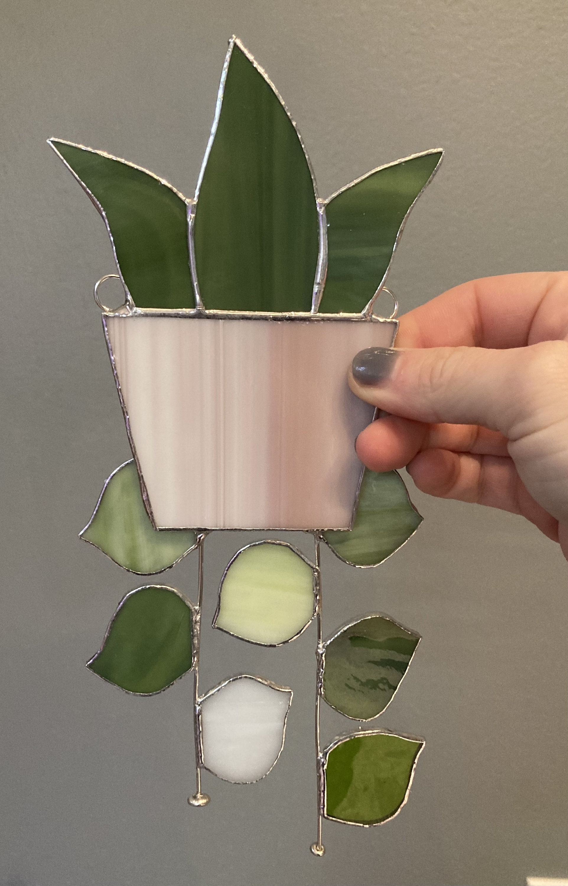 Hanging Succulent Planter Stained Glass Suncatcher Gift for Etsy
