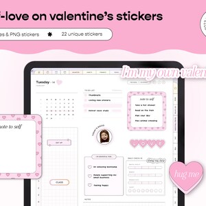 Valentine’s day stickers, Pastel labels, Cute pink stickers, Pre-cropped stickers, Digital stickers in PNG