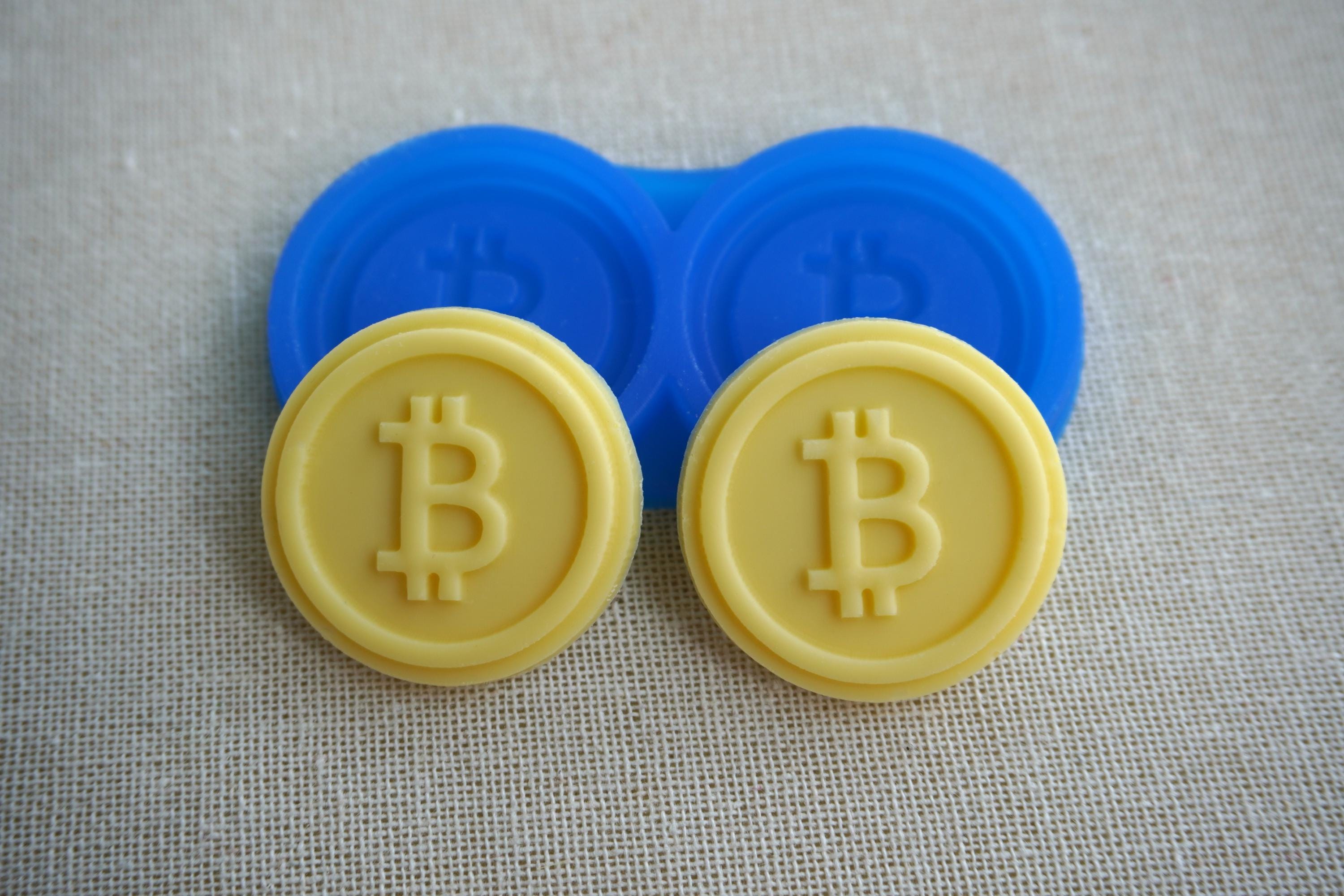 ビットコインコインシリコン型：暗号チョコレート、レジン、石鹸 - Etsy 日本