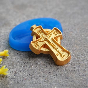 Orthodox Cross Silicone Mold for Resin, Soap, Clay – Small Religious Mold