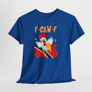Model wearing Funny Trinidad T-Shirt outdoors, styled for everyday wear, humor gift for cricket fans in Trinidad. Trinbago Knight Rider CPL shirt. Funny Fuck off Shirt. Subliminal message for Guyanese fans