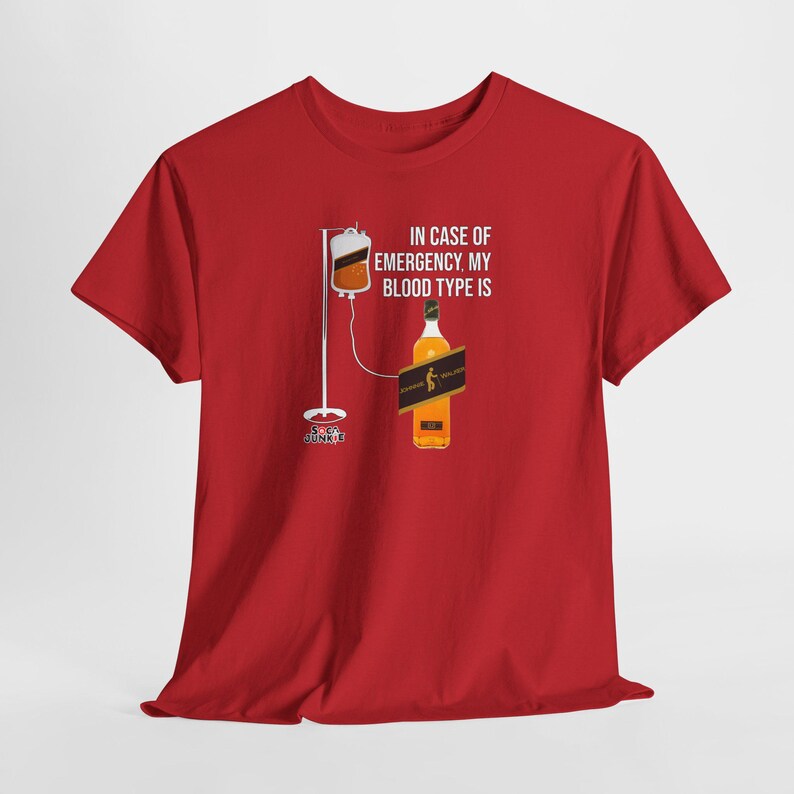 Humor Johnnie Walker Blood Type Old Man Shirt with a fun whiskey design, perfect for whiskey lovers