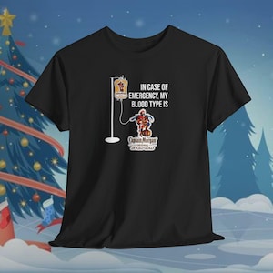 Captain Morgan Spice Rum IV Bag Blood Type Shirt | Unique & Fun Rum-Themed Graphic Tee | Perfect for Rum Enthusiasts | West indian Tee Gift