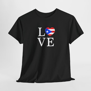 I LOVE Puerto Rico Heart Flag Shirt Vibrant Puerto Rican Pride Tee - Puerto Rican Flag Pride Tee PR Shirt, Unisex, Vibrant Graphic Tee