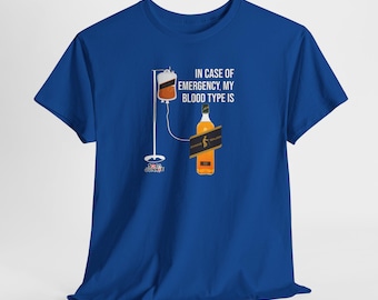 Humor Johnnie Walker Blood Type Old Man Walking Shirt, Whiskey Lover Shirt, Johnnie Walker Fan Tee, Whiskey Shirt, Alcohol Humor Shirtd