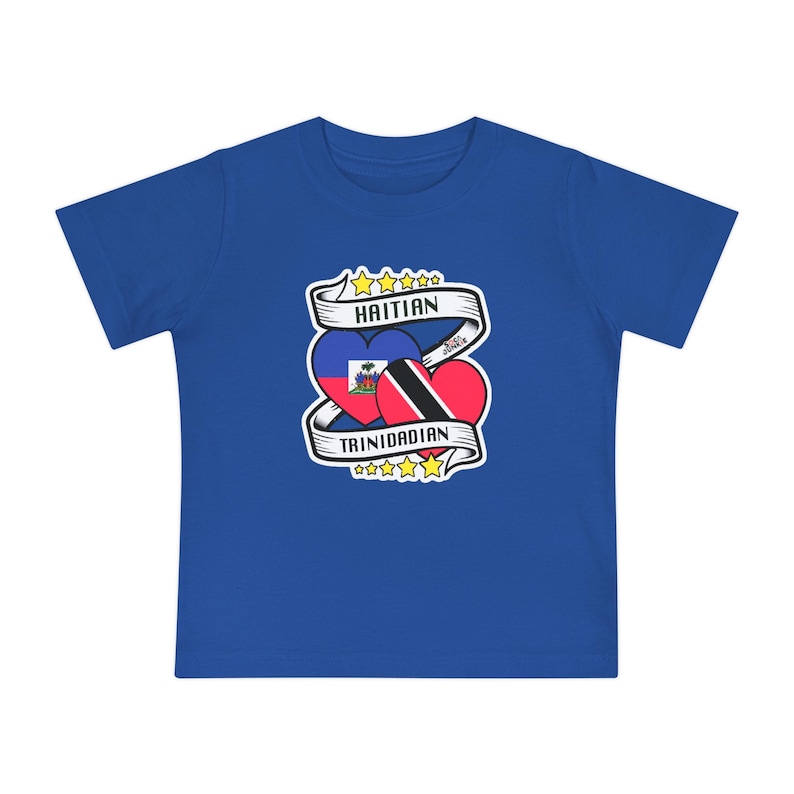 Trinidadian Haitian Baby Tee | Cultural Pride Kids T-Shirt | Caribbean Heritage Clothing | Trinbagonian Haitian Gift | Summer Toddler Wear image 6