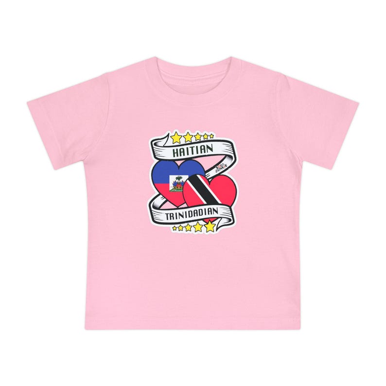 Trinidadian Haitian Baby Tee | Cultural Pride Kids T-Shirt | Caribbean Heritage Clothing | Trinbagonian Haitian Gift | Summer Toddler Wear image 9