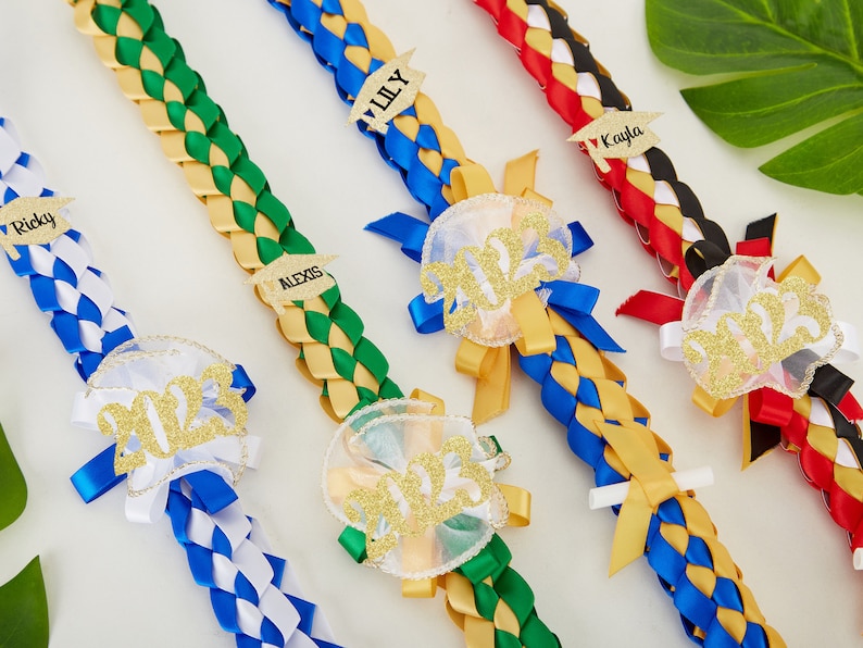 Ribbon Leis for Graduationpersonalized Graduation Leisclass Etsy
