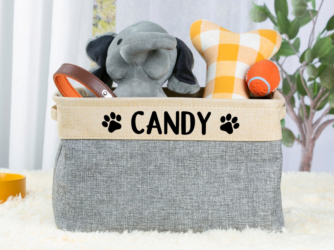 Personalized Dog Toy Basket,dog Toy Container,pet Toy Basket,fabric