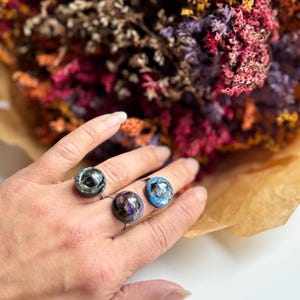 Sci Fi Galaxy Resin Ring - Space Inspired Jewelry for Science Fiction Fans