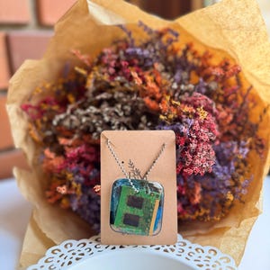 Handmade PCB Resin Keychain | IT Gift, Micro Scheme Keyring