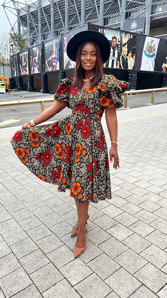 Robe evasee Adaora Robe africaine a la mode robe de mariee Robe evasee en tissu africain wax Etsy France