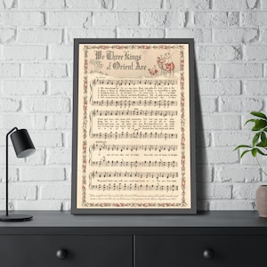We Three Kings Carol Sheet Music: Vintage Christmas Hymn (Digital Download)