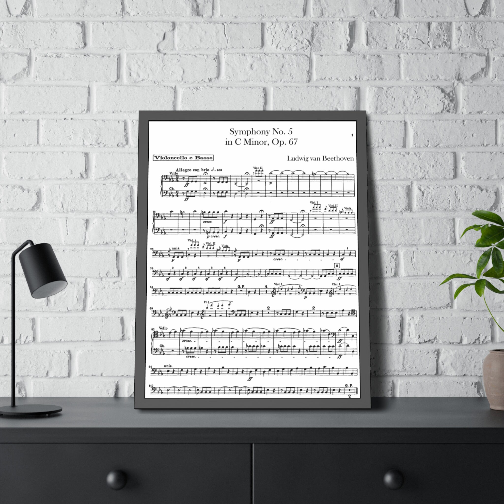 Beethoven Symphony No. 5 in C Minor Op. 67 - Rare Vintage Sheet