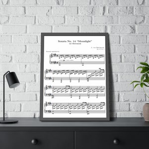 Beethoven Piano Sonata &quot;Moonlight&quot; - Rare Vintage Sheet Music for Classical Music Lovers