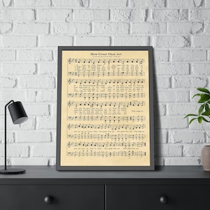 How Great Thou Art | Druckbare Vintage Hymne | Notenblatt | Sofortdownload |
