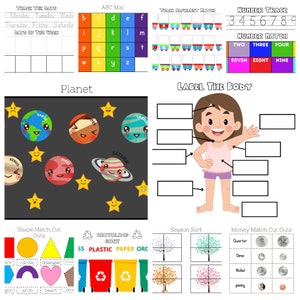 Printable Toddler Busy Book: 129-Page Homeschool Learning Binder (Digital Download)