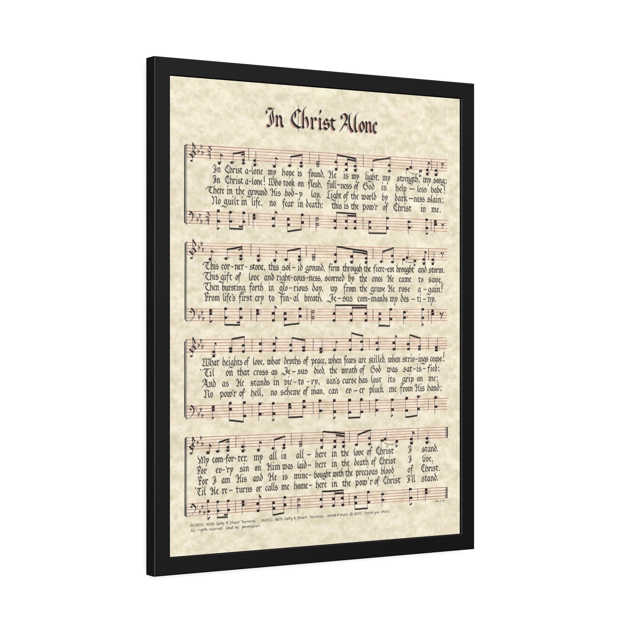 In Christ Alone |printable Vintage Hymn | Sheet Music | Instant ...