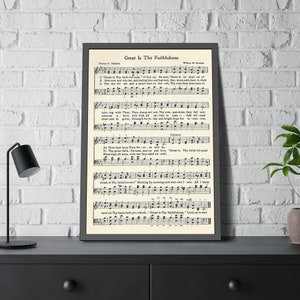 Great is thy faithfulness |Printable Vintage Hymn | Sheet Music | Instant Download |