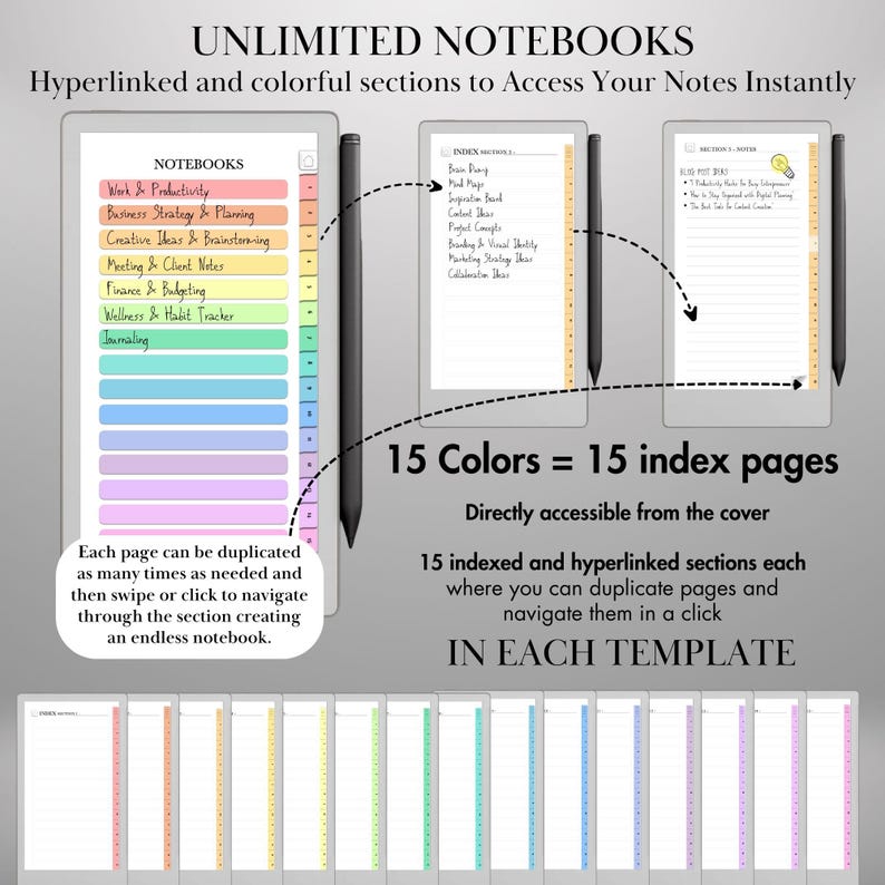 Starter Kit for Remarkable Paper Pro Move Templates Bundle With ...