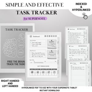 Supernote To Do Tracker GTD Planner | Supernote Template Task Productivity System | To-Do List, Brain Dump, Project Tracker | A5X & A6X PDF
