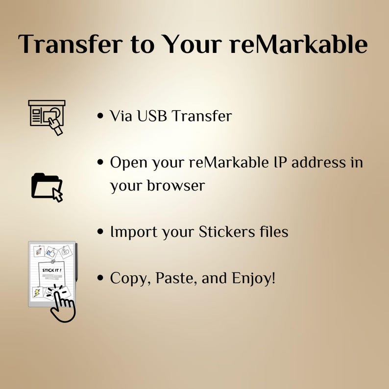 Farb Sticker für reMarkable Paper Pro und reMarkable 2 Gebrauchsfertig Copy Paste Sticker, Notizen, Formen und Mind Maps reMarkable Templates Bild 11